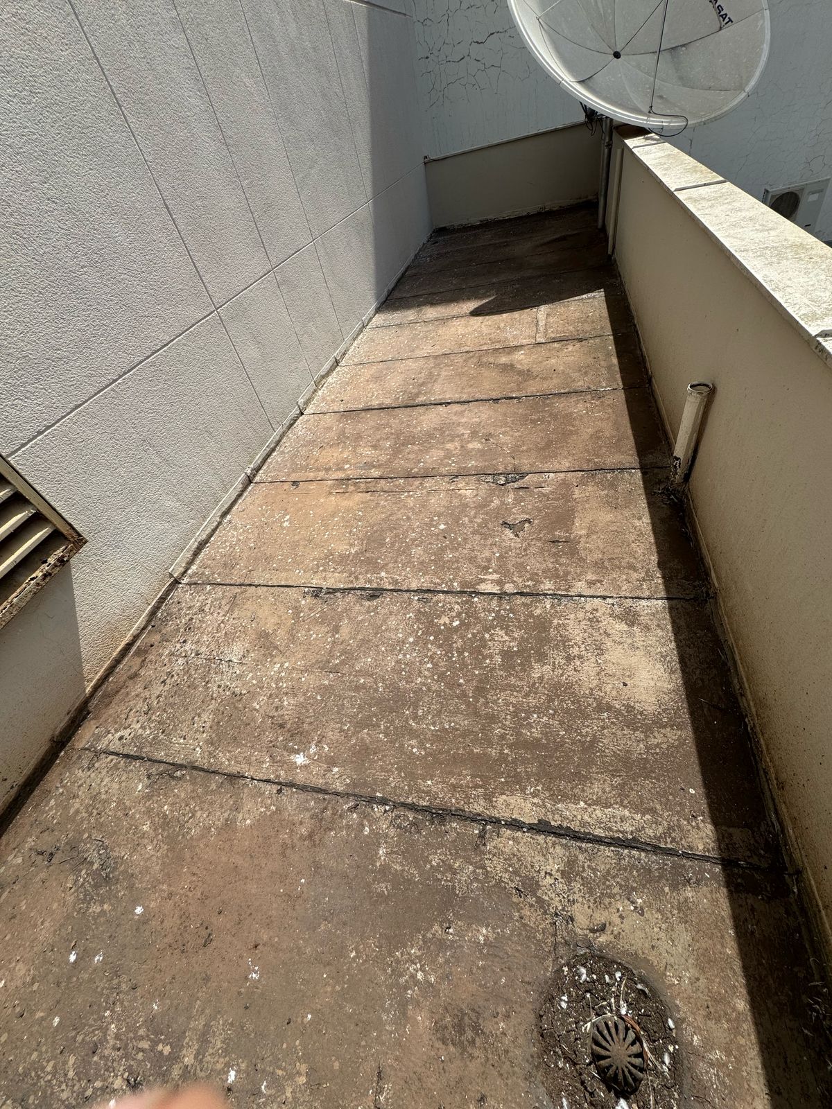 Laje em Londrina antes da impermeabilização